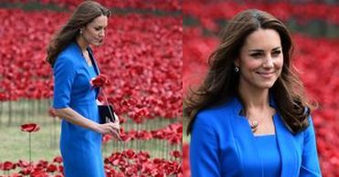 Księżna Kate w ulubionej sukience sadzi maki