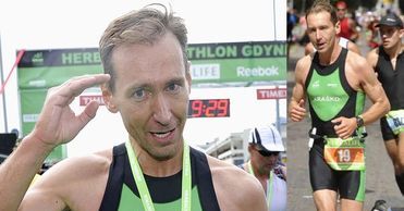 Piotr Kraśko wziął udział w gdyńskim triathlonie.