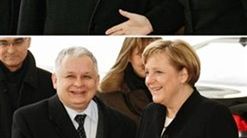 Lech Kaczyński i Angela Merkel
