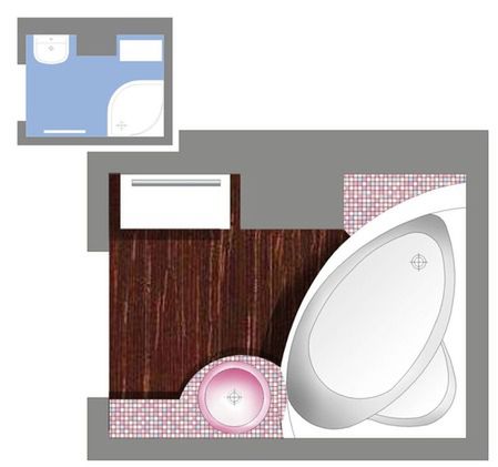 Mikro łazienka z wanną