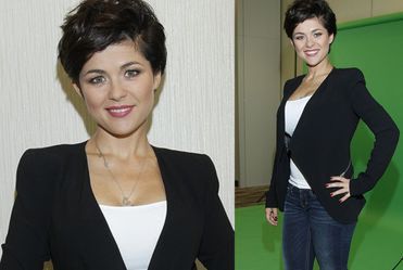Ochudzona Katarzyna Cichopek na planie