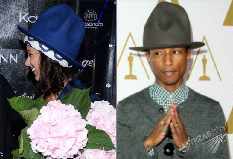 Monika Brodka w takim samym kapeluszu jak Pharrell Williams