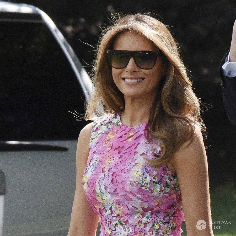 Melania Trump w sukience w kwiatki
