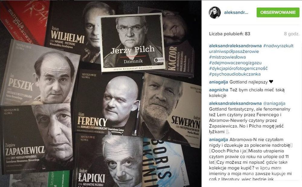 Ola Kwaśniewska na Instagramie,