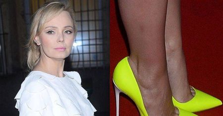 Agnieszka Jastrzębska w białej, asymetrycznej kreacji na pokazie La Manii [zdjęcia]
