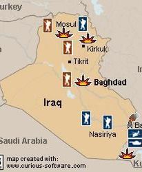 Kolumny koalicji posuwają się w kierunku Bagdadu