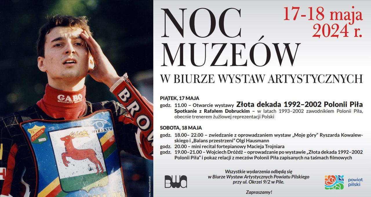 Pilskie BWA zaprasza na Noc Muzeów z Rafałem Dobruckim