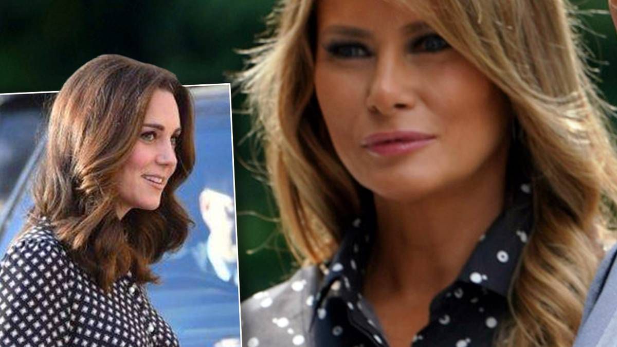 Melania Trump skopiowała kultową stylizację księżnej Kate. Kreacja identyczna, dodatki podobne. Przypadek?