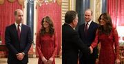 Uśmiechnięci książę William i księżna Kate zabawiają gości w Pałacu Buckingham (FOTO)