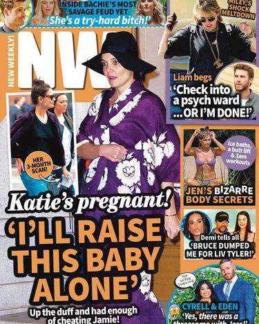 Katie Holmes w drugiej ciąży. Okładka NW Weekly