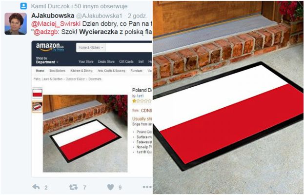 Flaga Polski jako wycieraczka. "Patriotyczny" hit Amazona