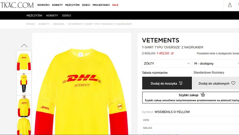 Ta bluza kosztuje prawie 1,5 tysiąca złotych 