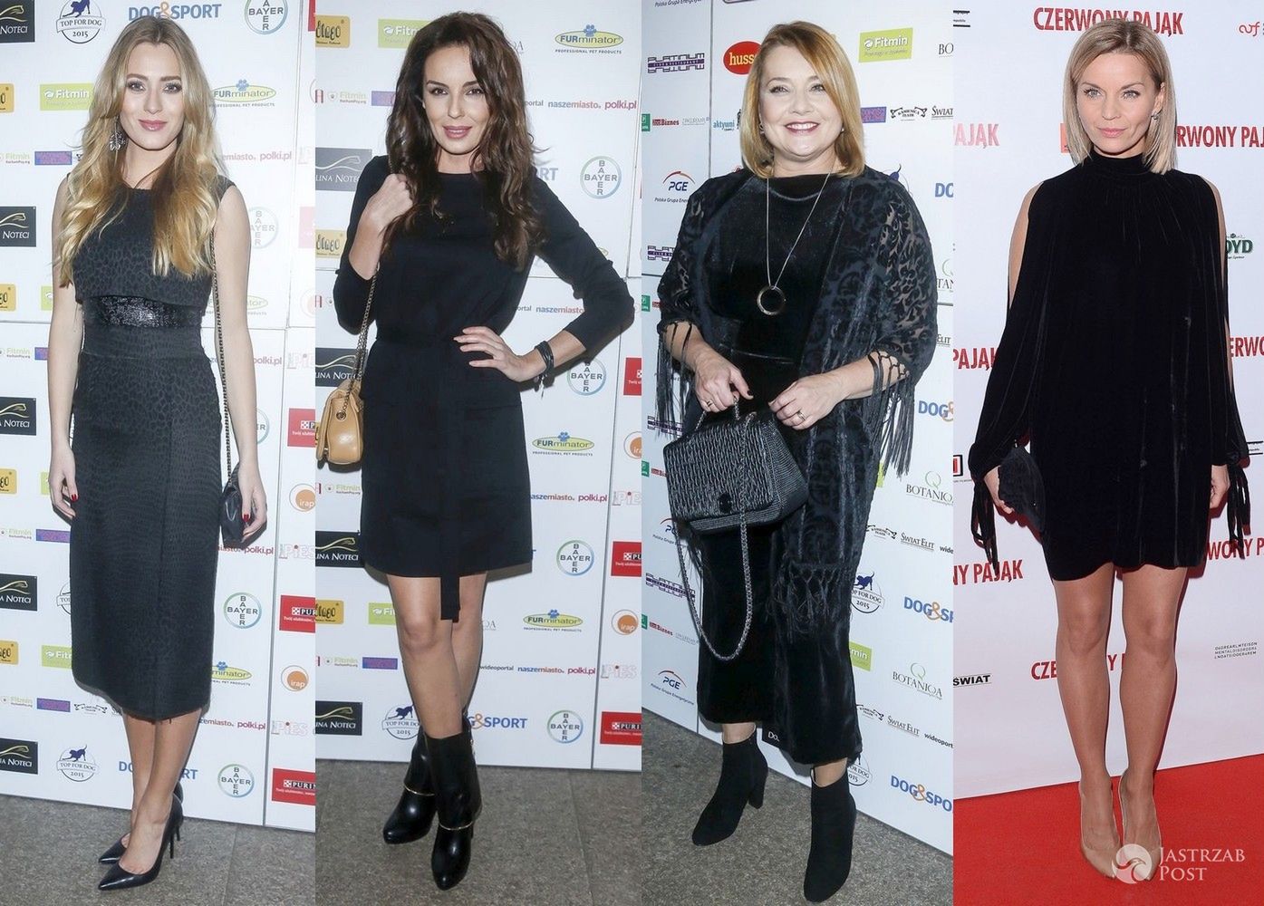 Gwiazdy w czarnych sukienkach: Marcelina Zawadzka, Agnieszka Włodarczyk, Małgorzata Ostrowska-Królikowska, Małgorzata Foremniak