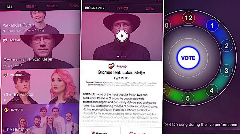 Aplikacja do głosowania na Eurowizji 2018