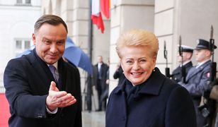 Wizyta prezydent Litwy. Andrzej Duda wspomniał o polskich napisach