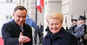 Wizyta prezydent Litwy. Andrzej Duda wspomniał o polskich napisach