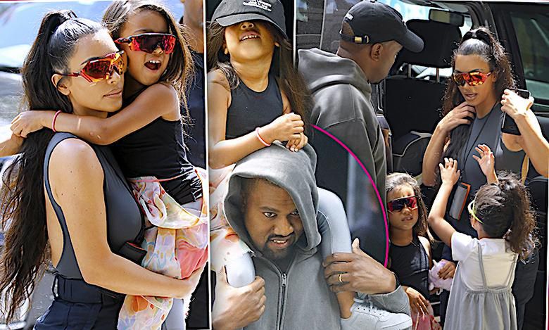 Kim Kardashian i Kanye West z dziećmi na zakupach