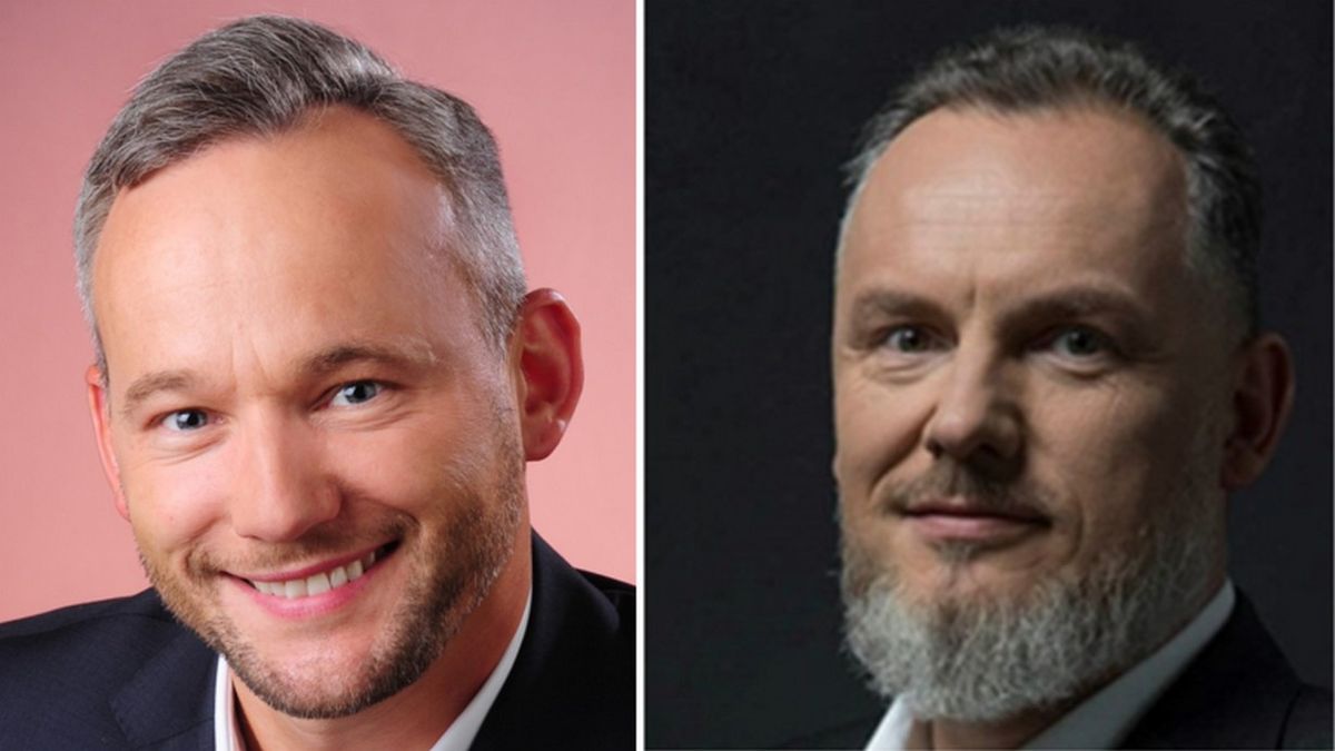 Dariusz Jamroży prezes Pekao Faktoring oraz Szymon Kamiński prezes Pekao Leasing.