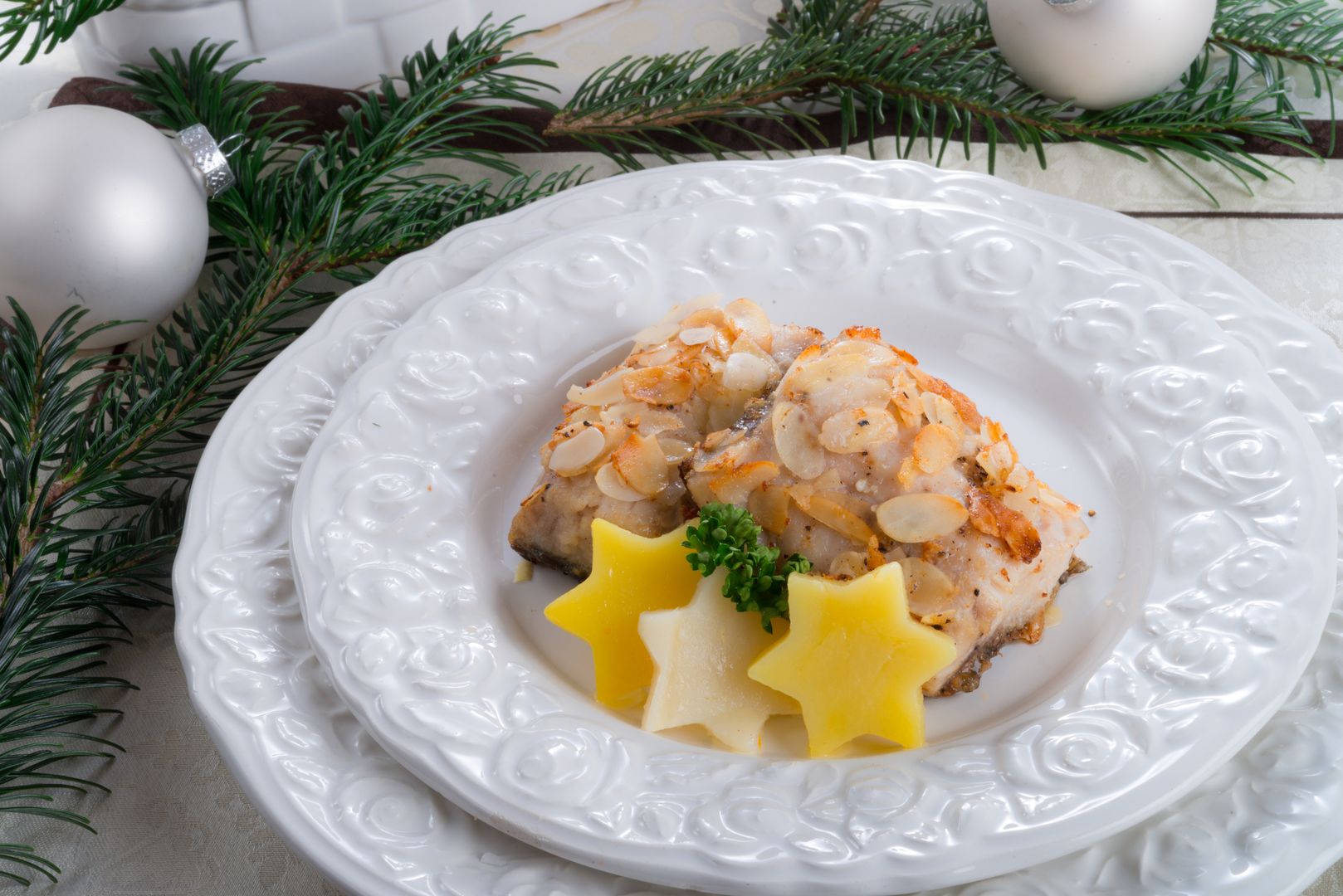Fried CARP with almonds 