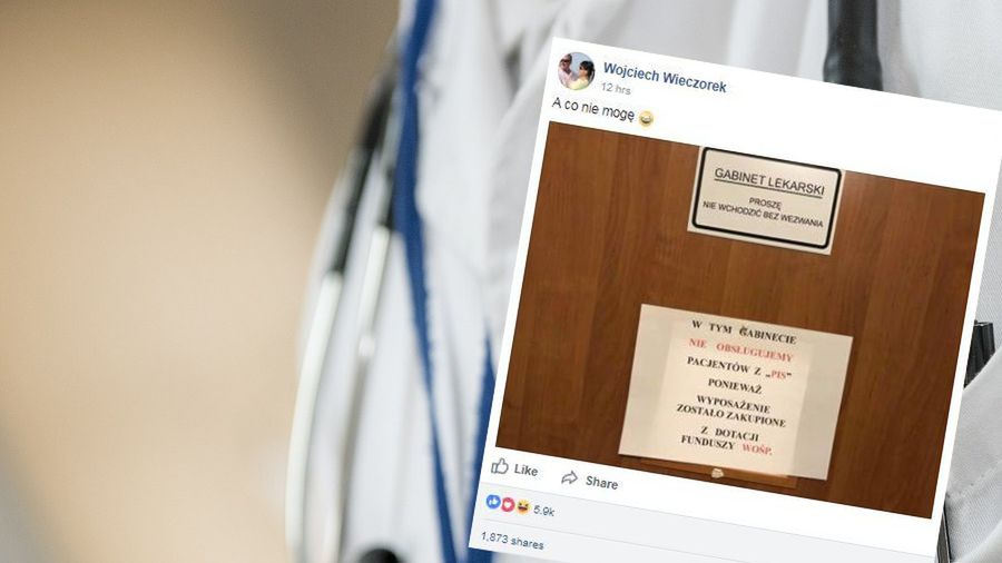Lekarz z Rumi wywiesił kontrowersyjne oświadczenie 