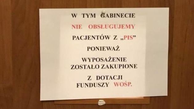 Skandaliczny wpis w przychodni w Rumi