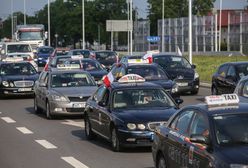 Protest taksówkarzy przeciwko nieuczciwej konkurencji