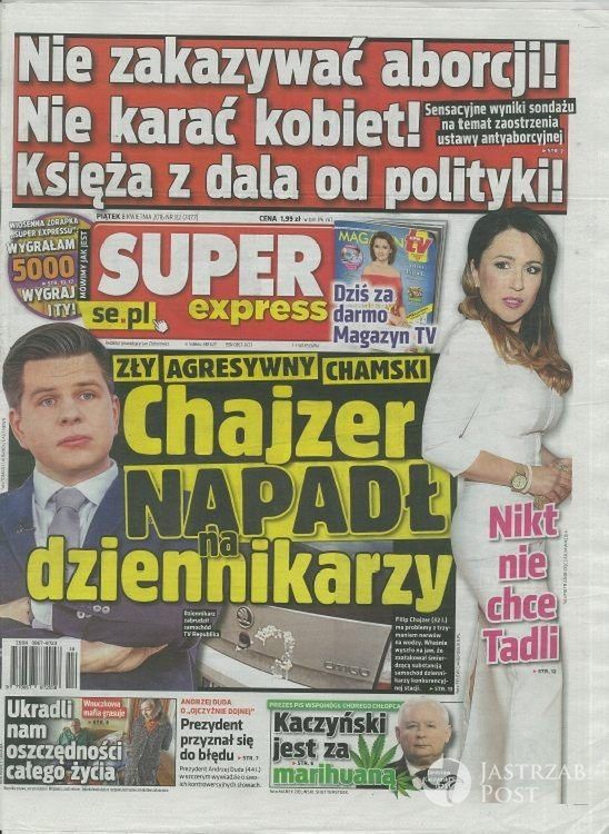 Okładka Super Expressu z Filipem Chajzerem fot. materiały prasowe