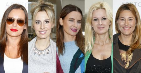Anna Mucha w ciemnych okularach, Beata Sadowska w pięknej żółtej spódnicy, kolorowa jak ptak Joanna Horodyńska i stonowana Agnieszka Popielewicz