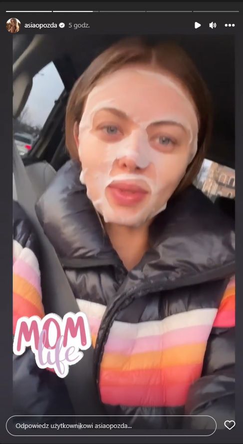 Joanna Opozda w maseczce