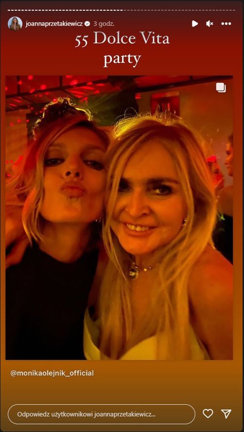 Anja Rubik i Monika Olejnik - Urodziny Joanny Przetakiewicz