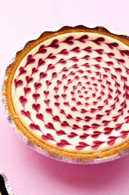 Raspberry & Hearts Cheesecake