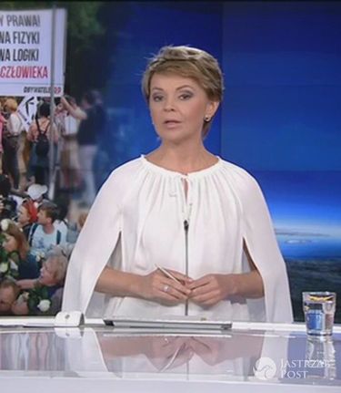 Justyna Pochanke zhejtowana za białą bluzkę, w której poprowadziła Fakty w TVN