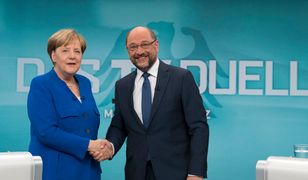 Polityczne starcie w TV. Merkel lepsza od Schulza