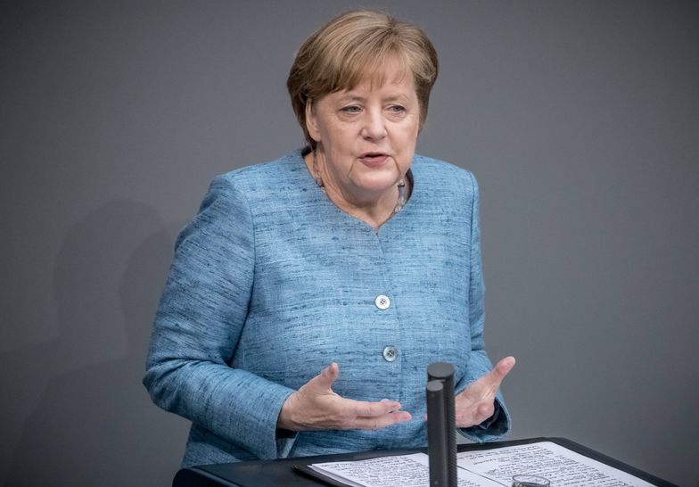 Merkel podczas przemówienia w Bundestagu