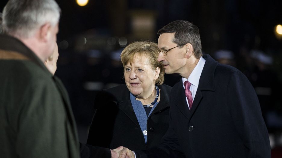 Kanclerz Angela Merkel i premier Mateusz Morawiecki. Warszawa, marzec 2018 roku.