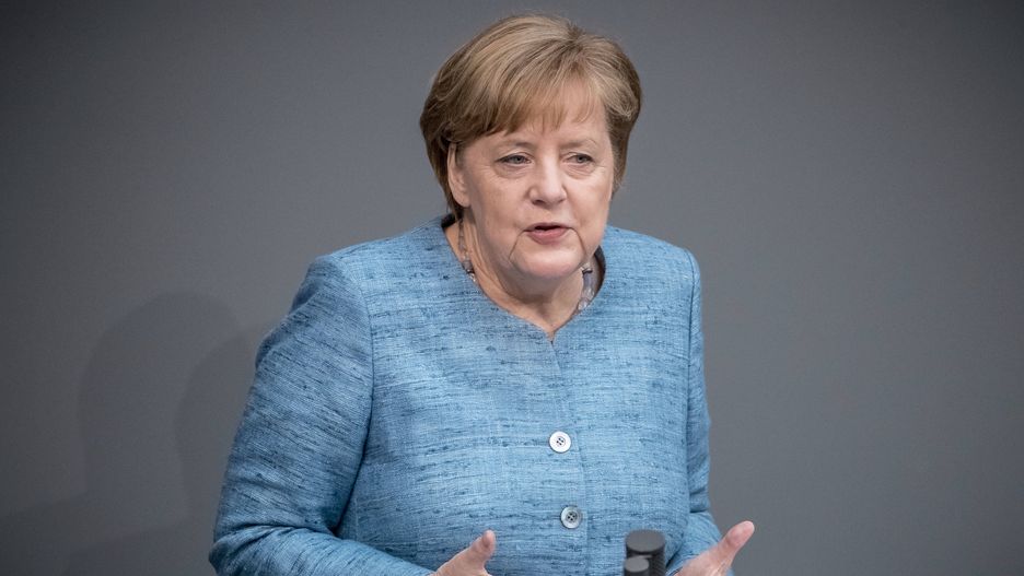 Merkel podczas przemówienia w Bundestagu