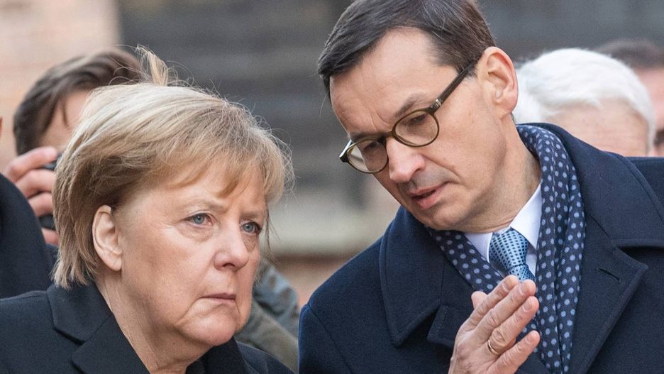 Angela Merkel i Mateusz Morawiecki w obozie w Auschwitz