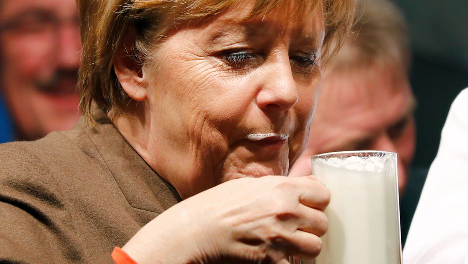 Angela Merkel podczas wiecu CDU