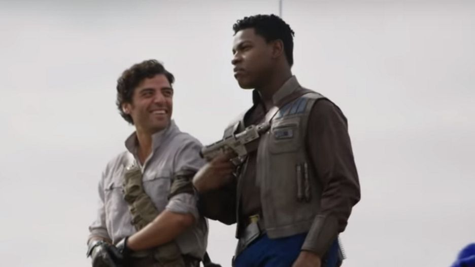 Oscar Isaacs i John Boyega na planie filmu "Gwiezdne wojny: Skywalker. Odrodzenie"