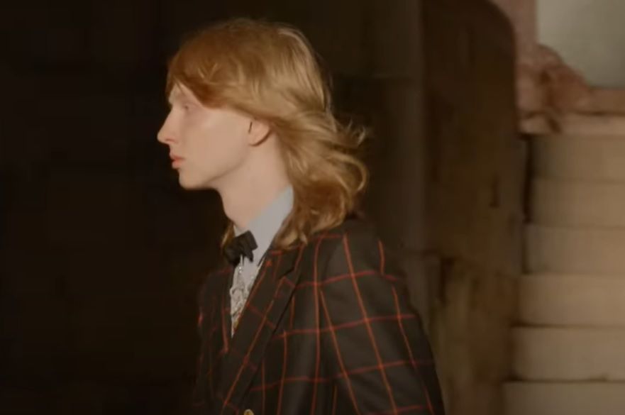 Franek Poremba - pokaz Gucci, screen YouTube