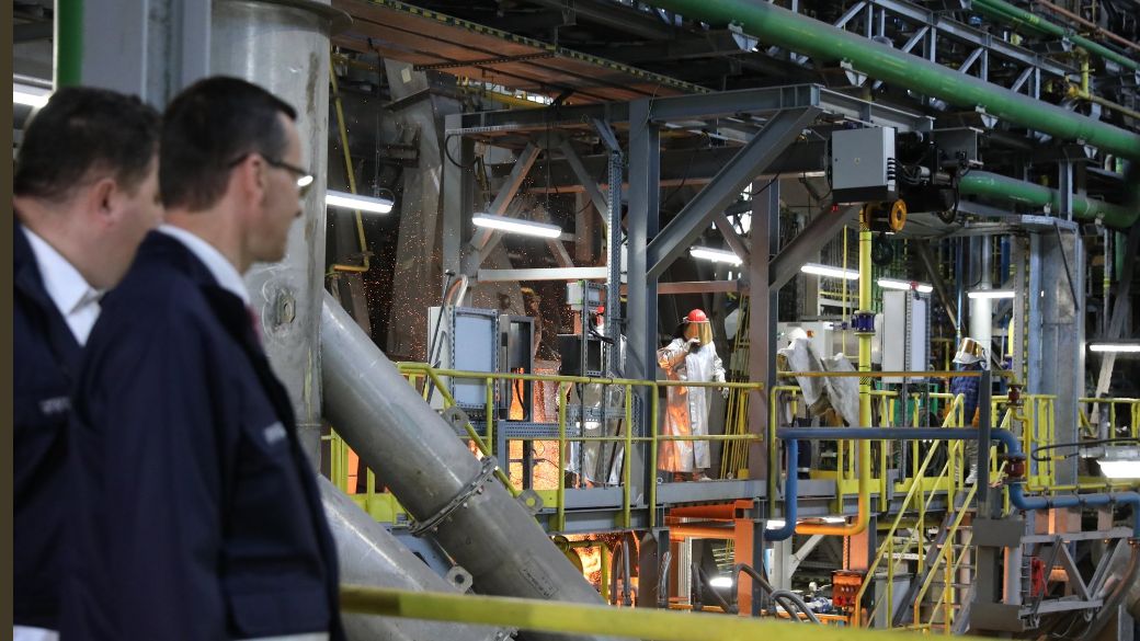 Premier w trakcie wizyty w KGHM.