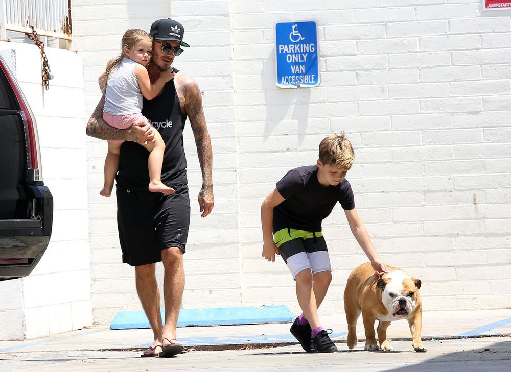 Cruz Beckham, Harper Seven Beckham i David Beckham

Fotografia: ONS