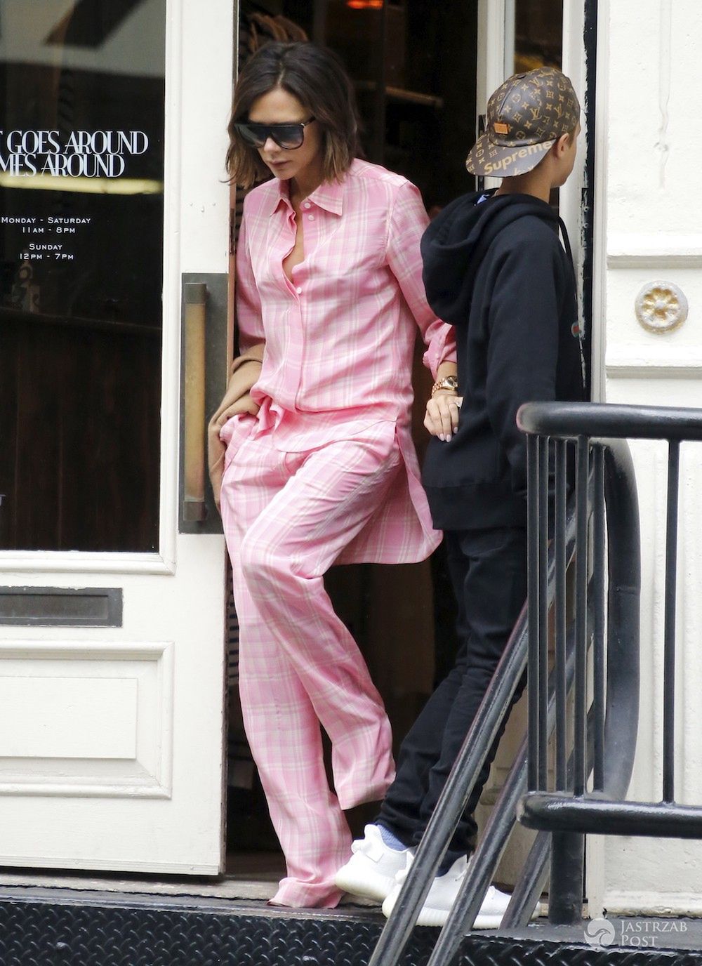 Victoria Beckham i Romeo Beckham w Nowym Jorku