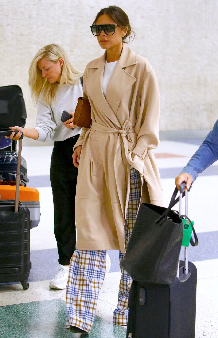 Victoria Beckham na lotnisku w Nowym Jorku