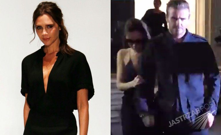 Kompletnie pijana Victoria Beckham wyprowadzana z butiku przez Davida Beckhama [WIDEO]