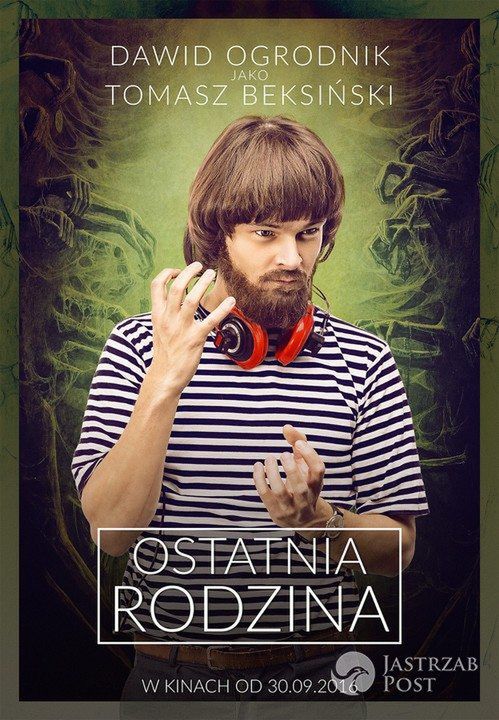 Plakat filmu "Ostatnia rodzina": Dawid Ogrodnik jako Tomasz Beksiński