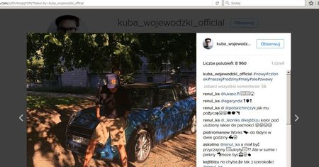 Kuba Wojewódzki pochwalił się nowym autem