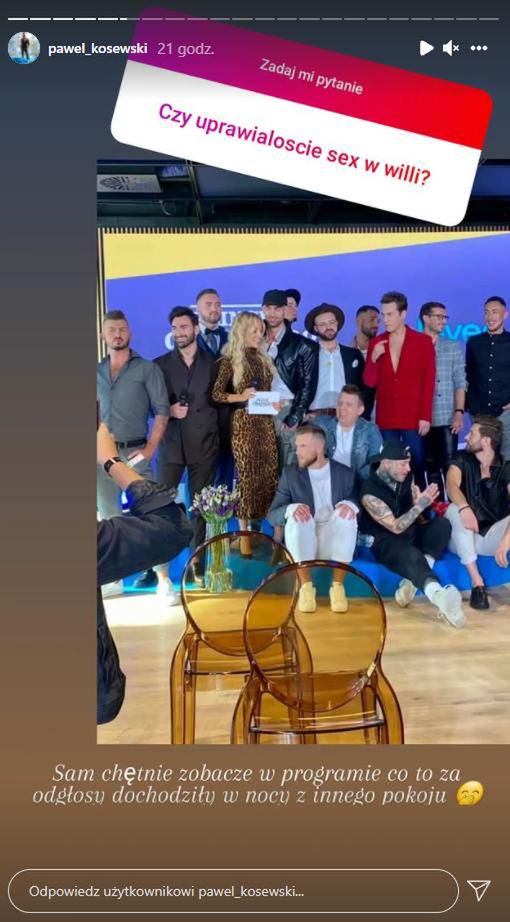Skrin z InstaStories Pawła Kosewskiego