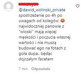Dawid Woliński kłóci się z fanem