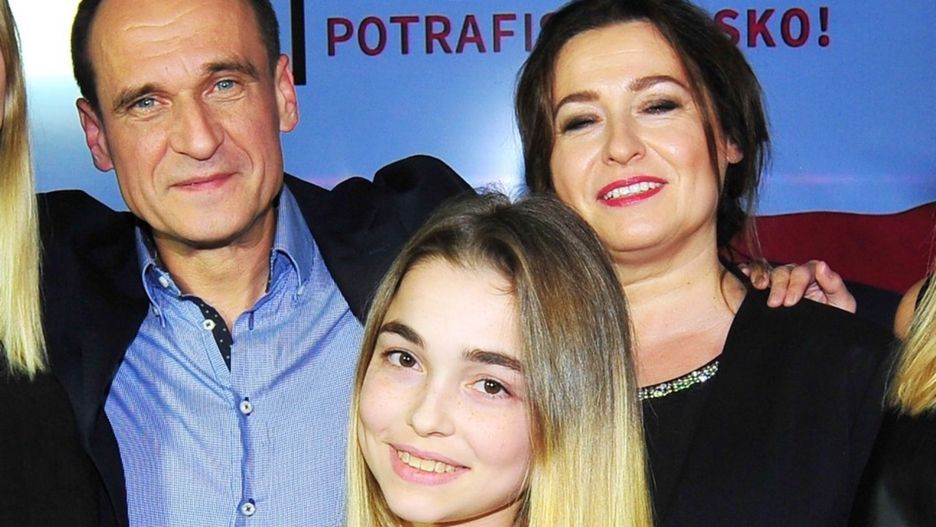 Paweł Kukiz z żoną Małgorzatą i córką Hanią